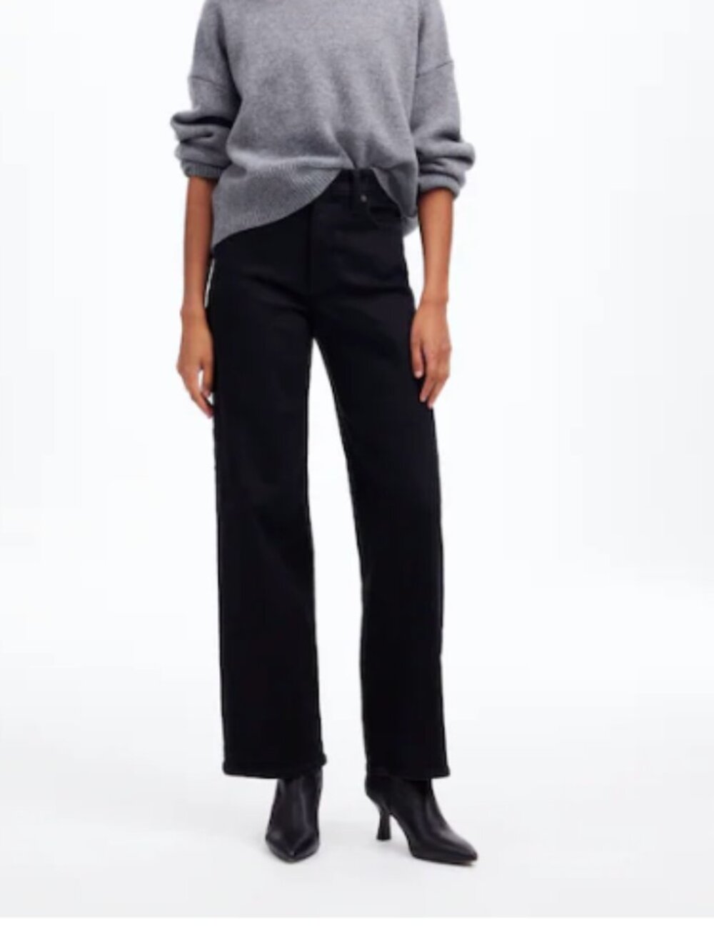 Madewell Perfect Vintage Wide Leg jean black 27